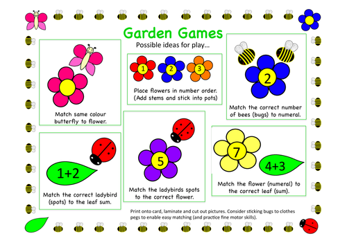 Garden Friends Maths Games | Teaching Resources