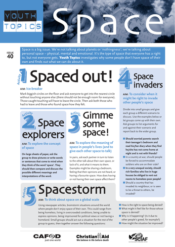 Personal Space - youth lesson