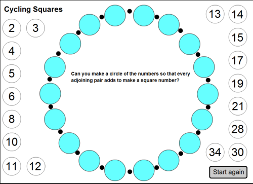 NRICH - Cycling Squares