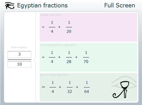 NRICH - Egyptian Fractions