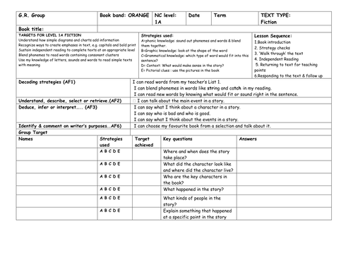 Book bands for guided reading ks1