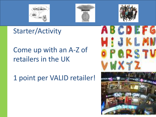 Starter, A-Z of retailers
