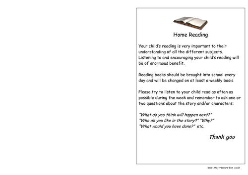 Home School Reading Record