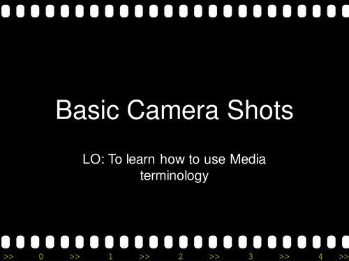 Camera shots and Media Terminology