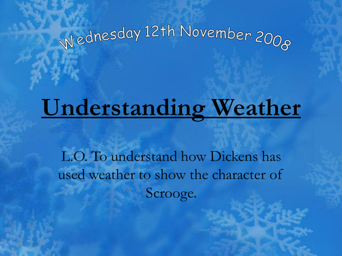 Understanding Weather References in A Christmas Carol GS