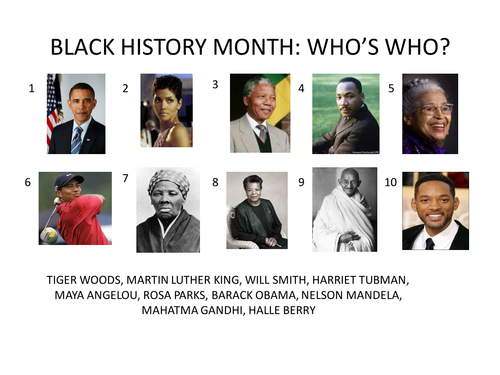 Black History Month Quiz Teaching Resources