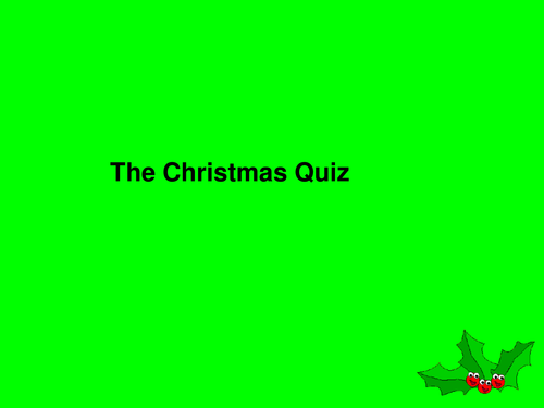 Christmas Quiz (Promethean Activote or Powerpoint)
