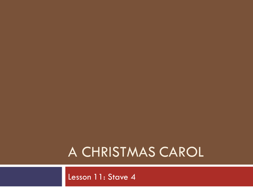 A Christmas Carol by Charles Dickens: SOW