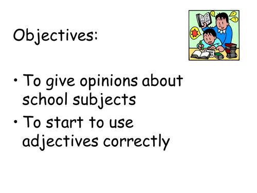 Spanish School Subjects & Opinions