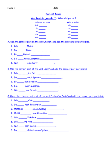 Past tense - 'Ich habe' or 'Ich bin'