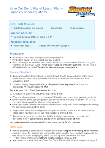 Save Our Dumb Planet - Teaching Strategy