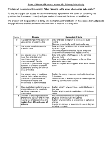 Matter Level assessed task to assess APP