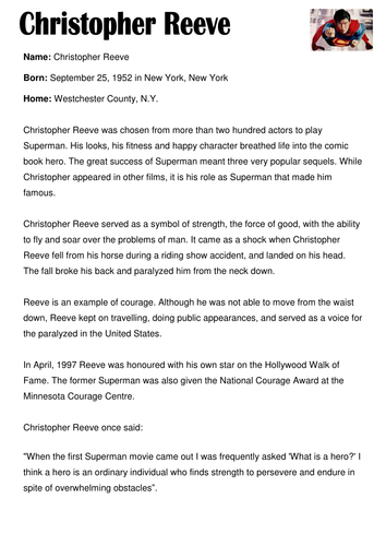 Role Models and Superheroes