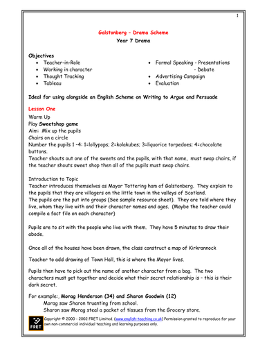 Galstonberg drama scheme.