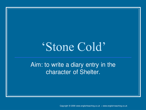 Stone Cold by Robert Swindells | Teaching Resources