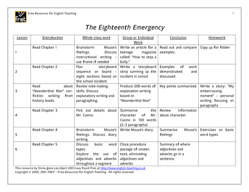 Prose.  The Eighteenth Emergency 