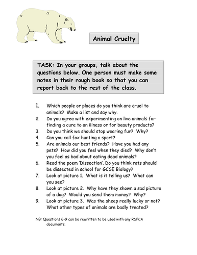 Animal Cruelty | Teaching Resources