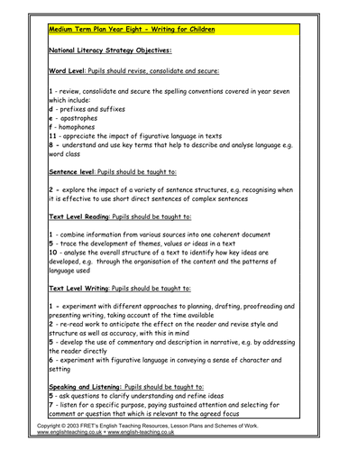 Creative Writing: Writing for Children.