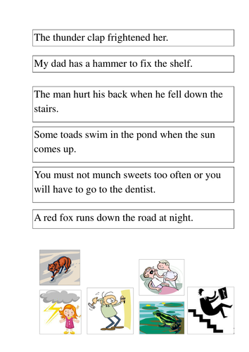 matching-pictures-and-sentences-teaching-resources