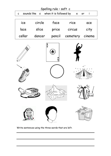 spelling soft c by coholleran teaching resources tes