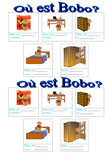 French Prepositions Dans Ma Chambre Teaching Resources