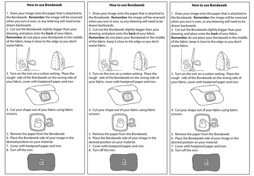 'How to use Bondaweb' helpsheet