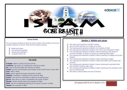 GCSE RS UNIT 11