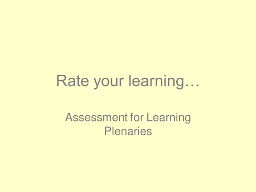 Rate your Learning AfL for MFL