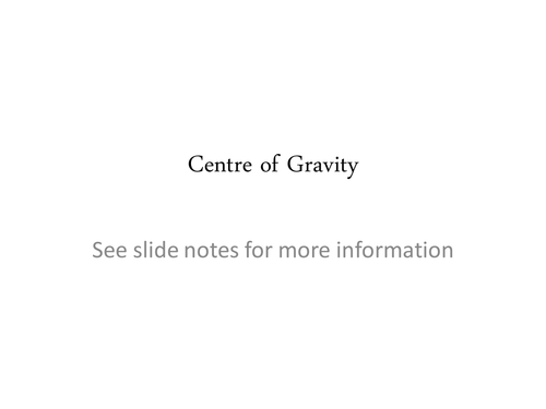 Spot the Centre of Gravity Game