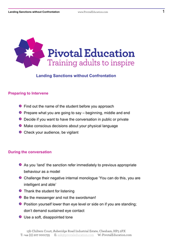 Landing Sanctions without Confrontation