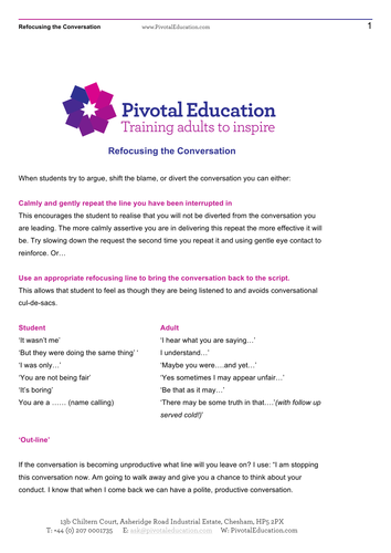 Refocusing the Conversation