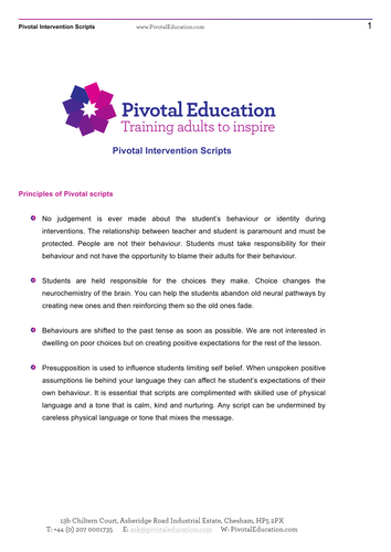 Intervention Scripts