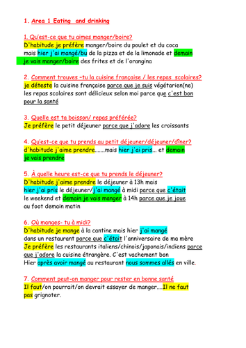 gcse-oral-questions-edxecel-french-by-redpens-teaching-resources-tes