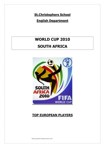 Writing to Inform: Football Themed SEN Resource