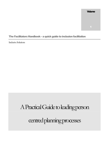 Person centred planning.