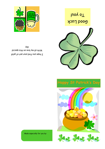 St Patrick's Day card