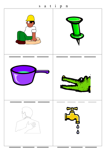 jolly phonics set 1 write the cvc word teaching resources