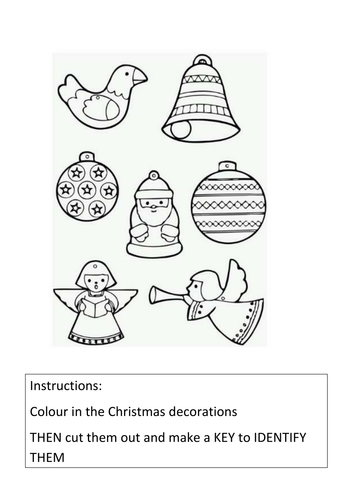 Classifying Christmas Decorations HT