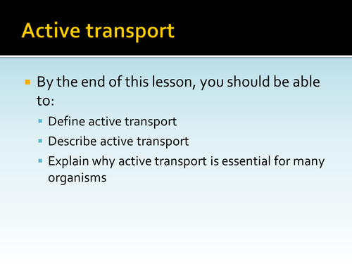 Active transport ppt HT