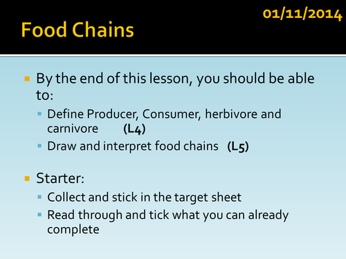 B2 L1 Food Chains HT