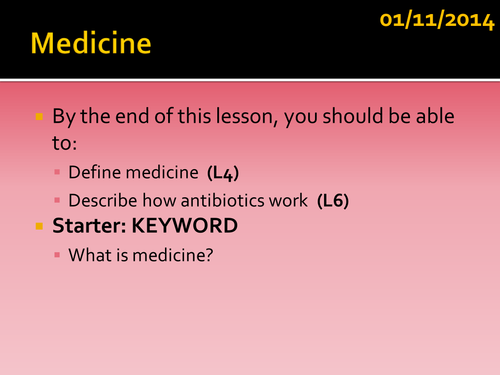 B2 L12 Medicines + Antibiotics ppt HT