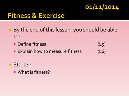 B3 exercise and fitness ppt HT