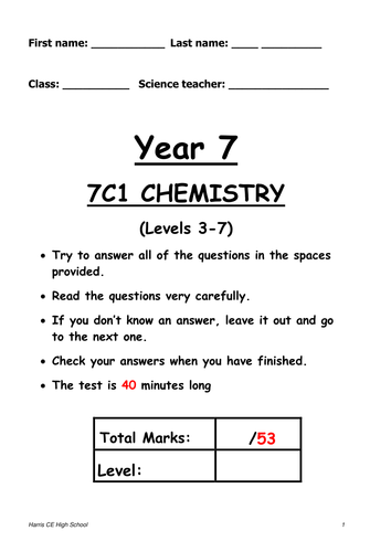 Particles & Solutions test HT