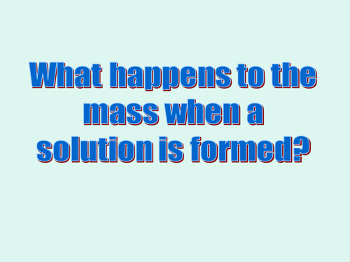 conservation of mass ppt HT