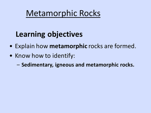 Metamorphic rocks ppt HT