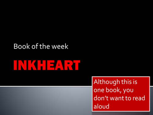 Inkheart    Book of the week  HM