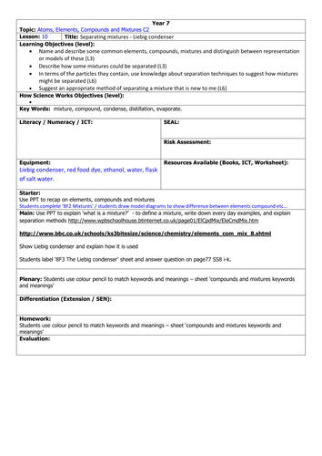 Separating mixtures HT