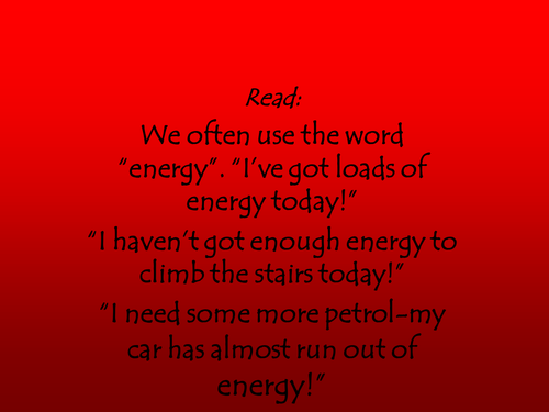 What is energy ppt HT