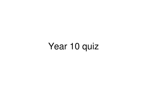 General Chemistry Quiz HT