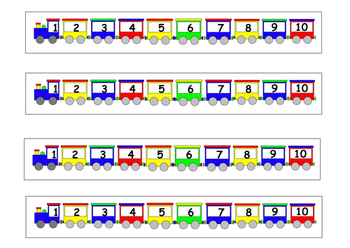 Train Number lines (1-10-1-20) by Ibuzzybea - Teaching Resources - Tes